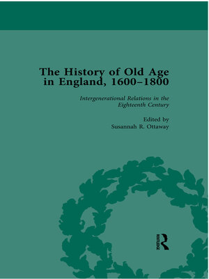 cover image of The History of Old Age in England, 1600-1800, Part I Vol 4